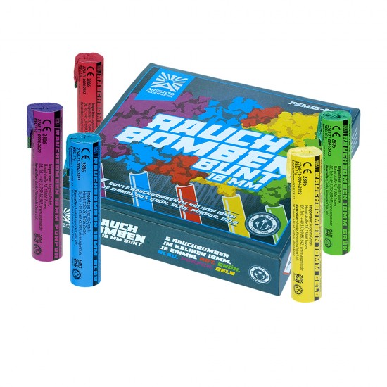 Argento Rauchbomben 18mm 5er bunt