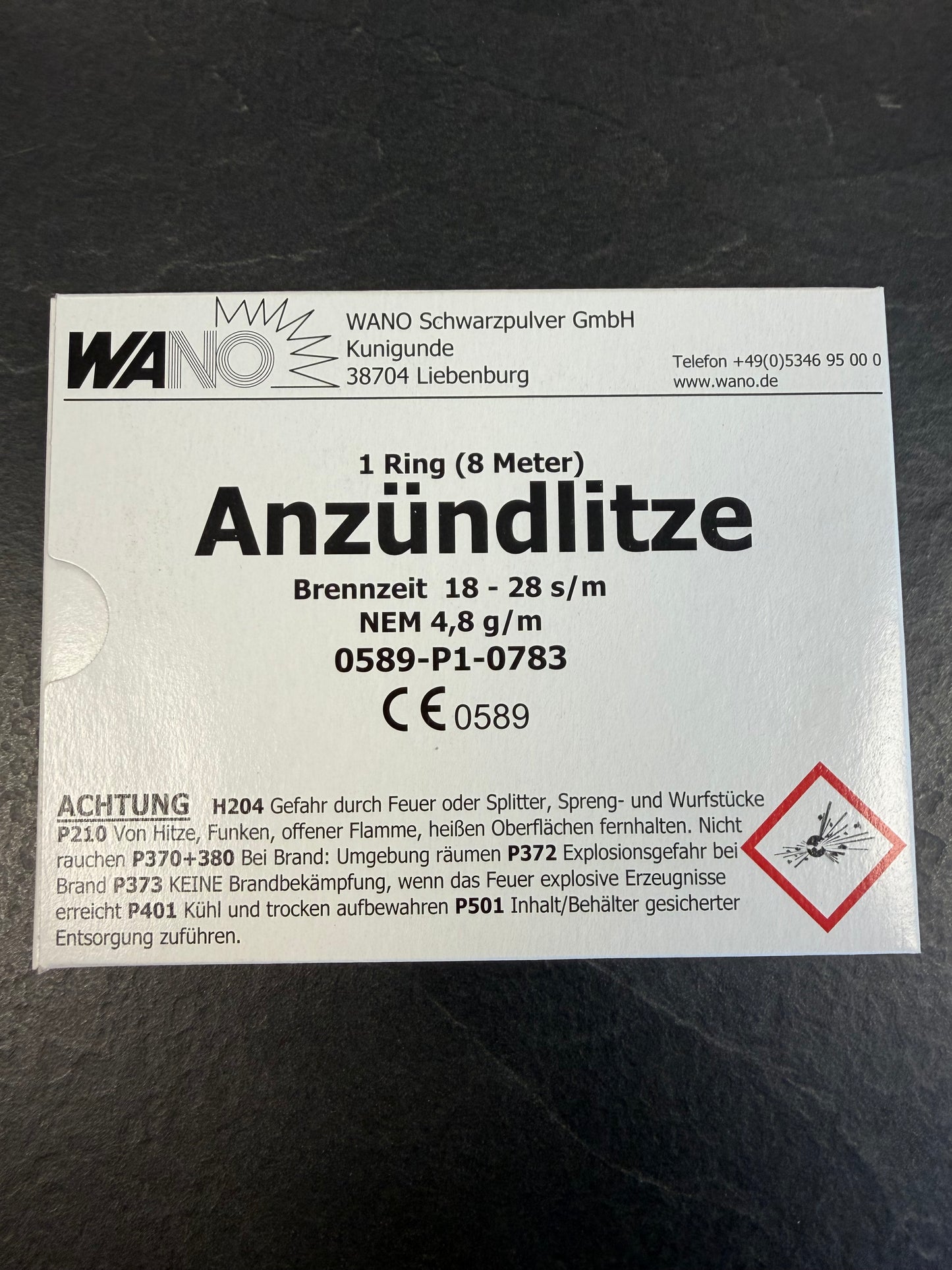 Wano Anzündlitze gelb